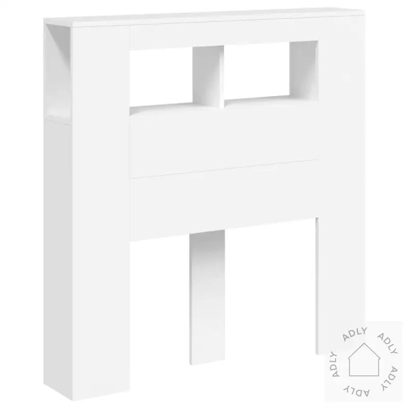 Sengegavl Med Led Hvit 100X18,5X103,5 Cm Konstruert Tre