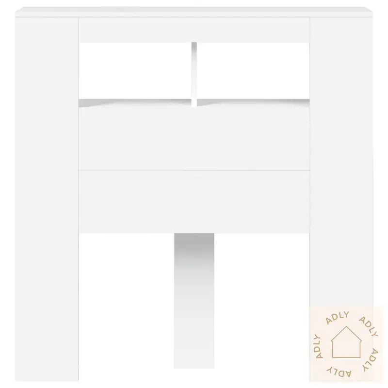 Sengegavl Med Led Hvit 100X18,5X103,5 Cm Konstruert Tre