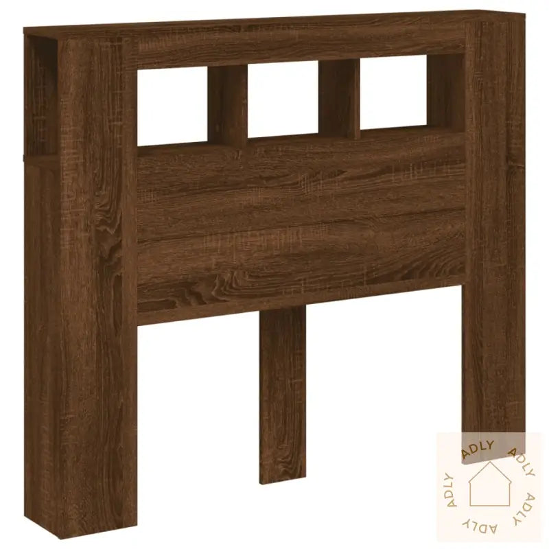 Sengegavl Med Led Brun Eik 120X18,5X103,5 Cm Konstruert Tre