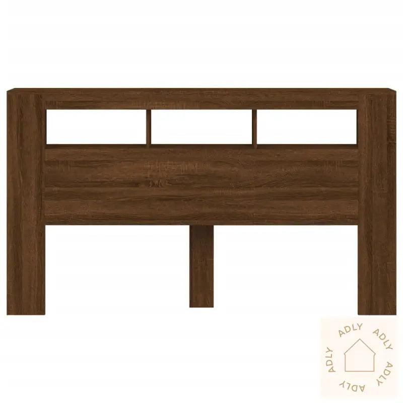 Sengegavl Med Led Brun Eik 180X18,5X103,5 Cm Konstruert Tre