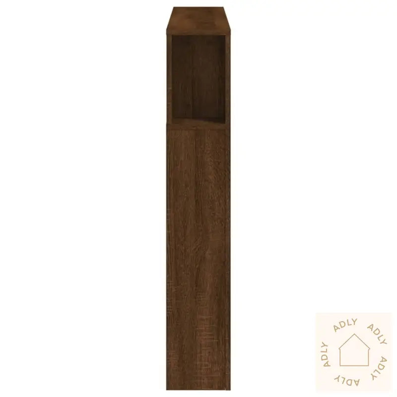Sengegavl Med Led Brun Eik 120X18,5X103,5 Cm Konstruert Tre