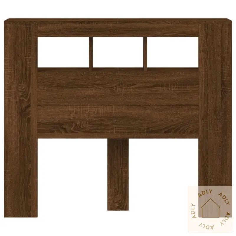 Sengegavl Med Led Brun Eik 120X18,5X103,5 Cm Konstruert Tre