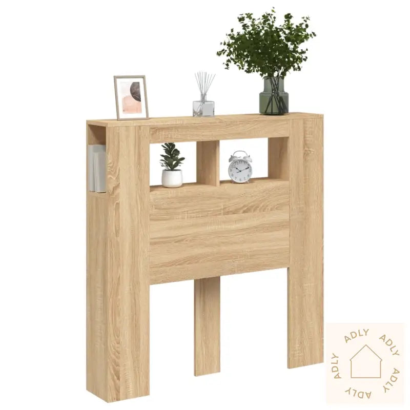 Sengegavl Med Led Sonoma Eik 100X18,5X103,5 Cm Konstruert Tre