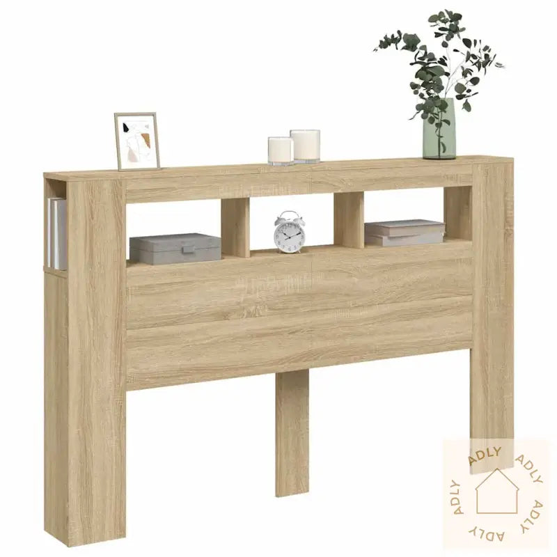 Sengegavl Med Led Sonoma Eik 160X18,5X103,5 Cm Konstruert Tre