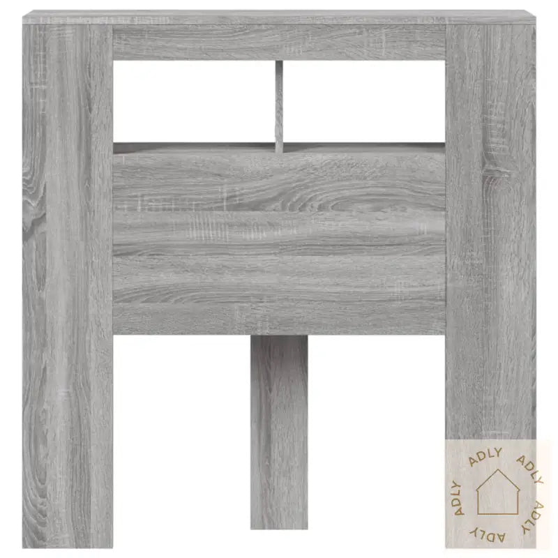 Sengegavl Med Led Grå Sonoma 100X18,5X103,5 Cm Konstruert Tre