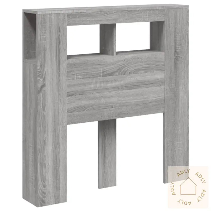 Sengegavl Med Led Grå Sonoma 100X18,5X103,5 Cm Konstruert Tre