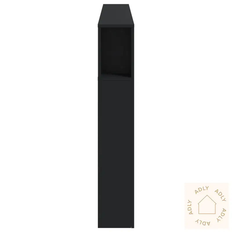 Sengegavl Med Led Svart 180X18,5X103,5 Cm Konstruert Tre