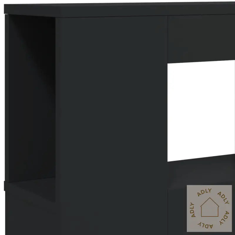Sengegavl Med Led Svart 180X18,5X103,5 Cm Konstruert Tre