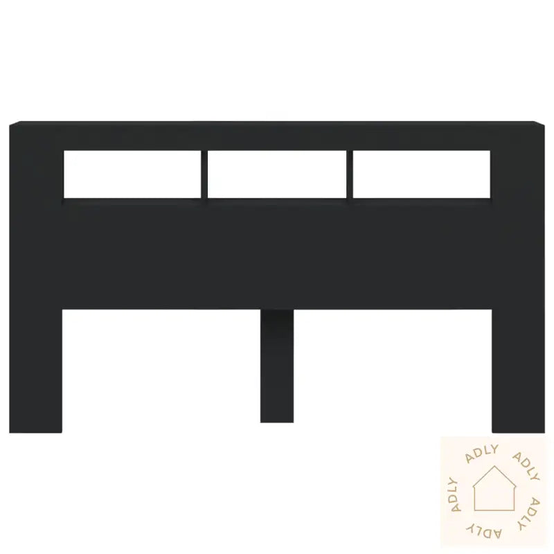 Sengegavl Med Led Svart 180X18,5X103,5 Cm Konstruert Tre