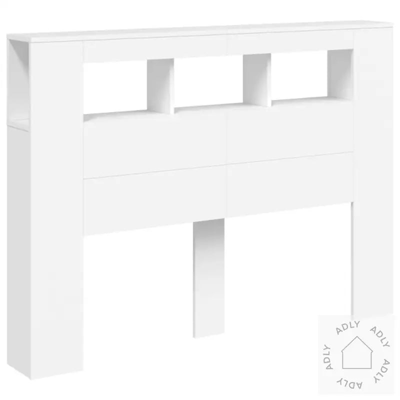 Sengegavl Med Led Hvit 140X18,5X103,5 Cm Konstruert Tre