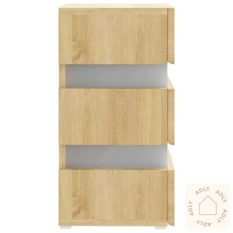 Led-Nattbord Sonoma Eik 45X35X67 Cm Konstruert Tre