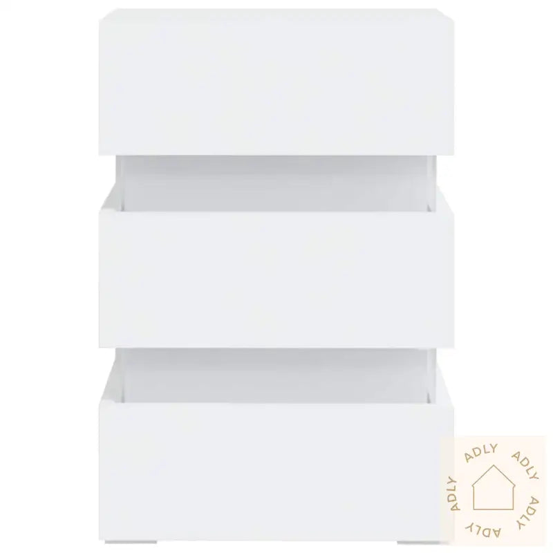 Led-Nattbord Hvit 45X35X67 Cm Konstruert Tre