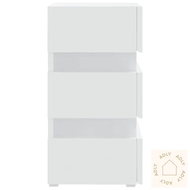 Led-Nattbord Hvit 45X35X67 Cm Konstruert Tre