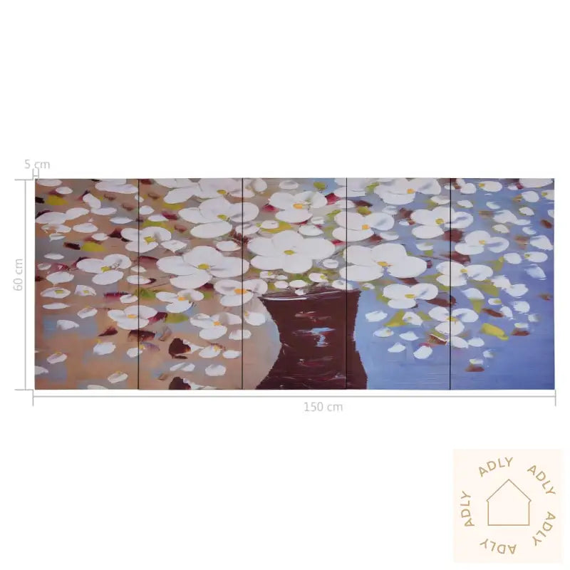 Lerretsbilde Blomster I Vase Flerfarget 150X60 Cm
