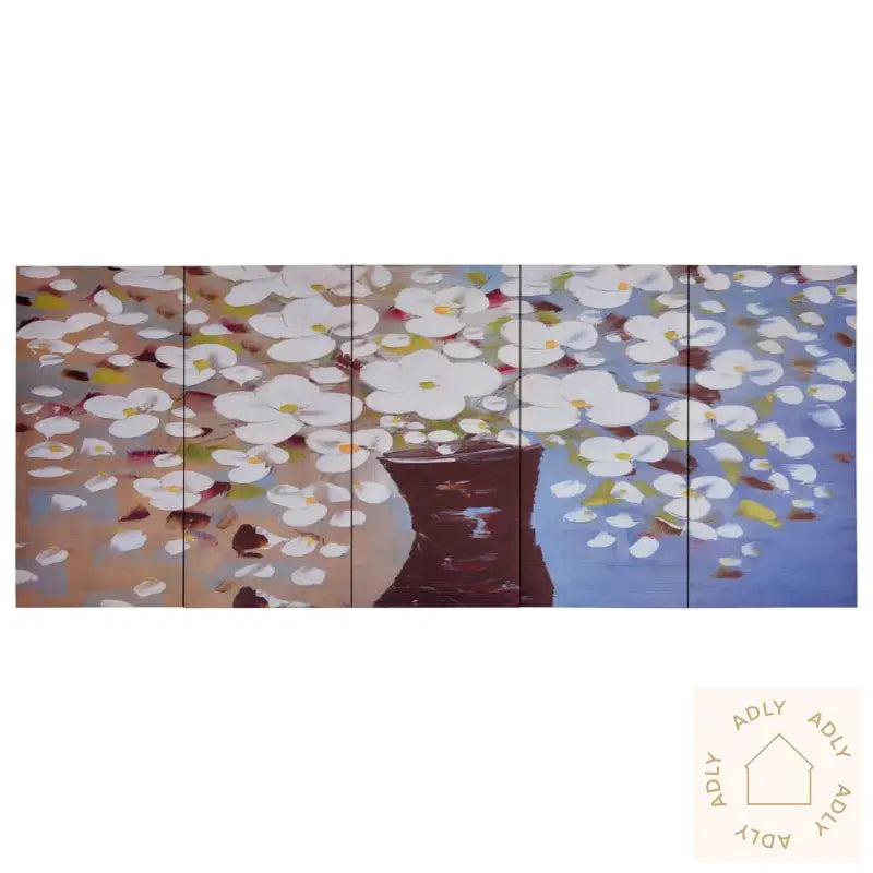 Lerretsbilde Blomster I Vase Flerfarget 150X60 Cm