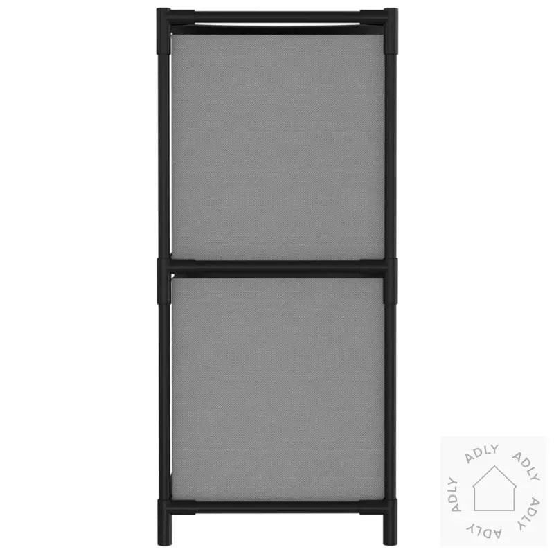 Oppbevaringsskap Med 4 Stoffkurver Grå 63X30X71 Cm Stål
