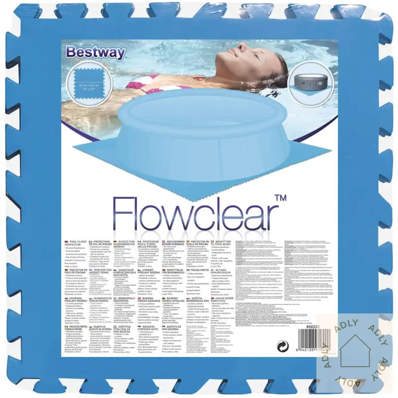 Bestway Gulvbeskyttere For Basseng 8 Stk Blå 58220