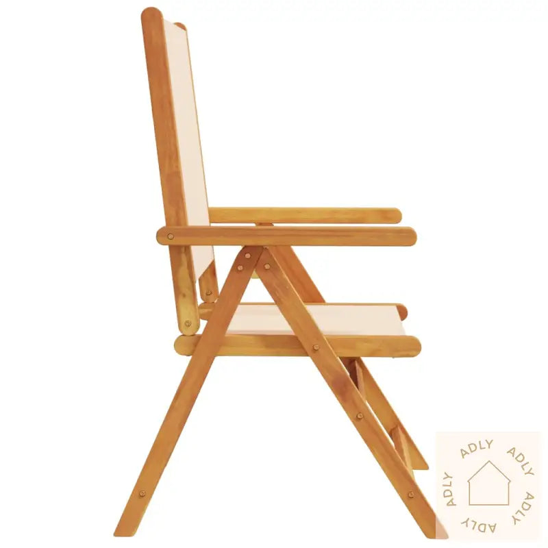 Lenestoler For Hage 6 Stk Beige Stoff Og Heltre