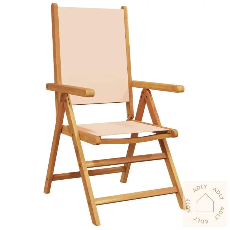 Lenestoler For Hage 6 Stk Beige Stoff Og Heltre