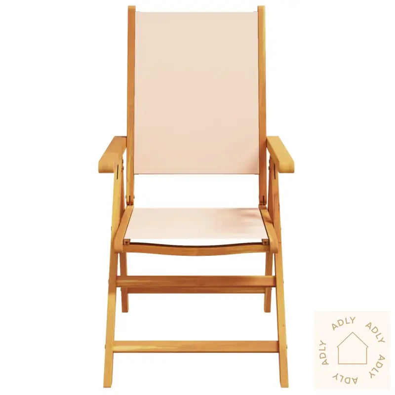 Lenestoler For Hage 6 Stk Beige Stoff Og Heltre