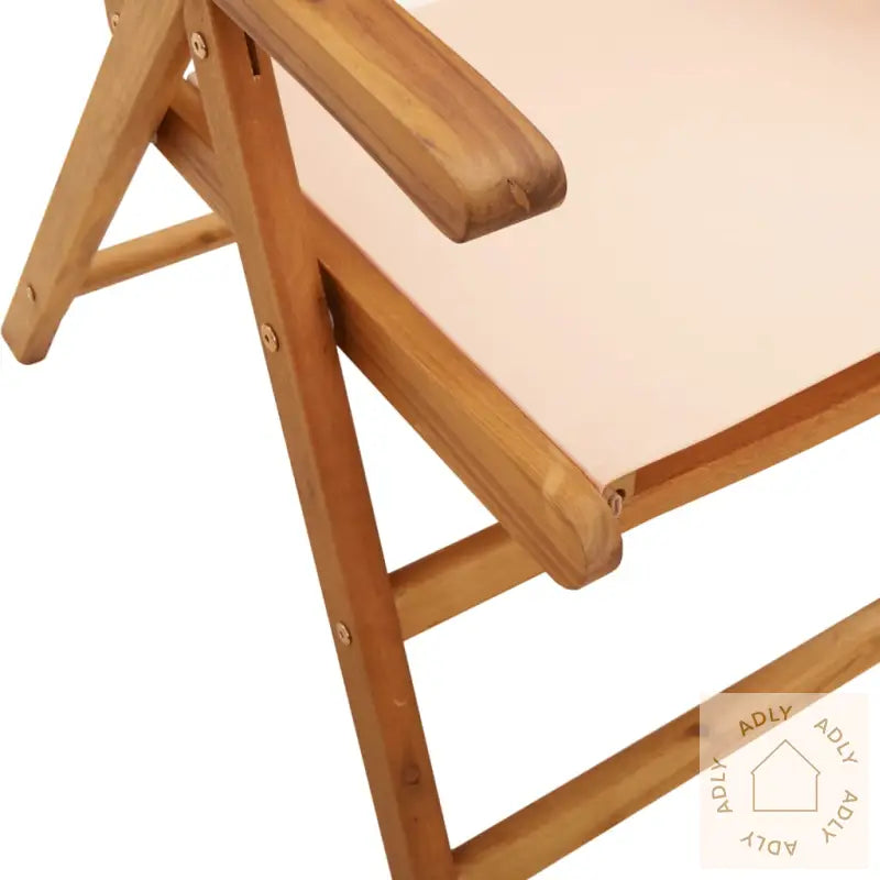 Lenestoler For Hage 6 Stk Beige Stoff Og Heltre