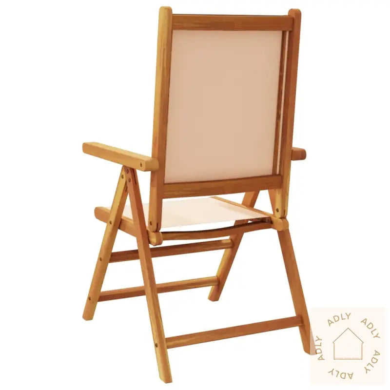 Lenestoler For Hage 6 Stk Beige Stoff Og Heltre