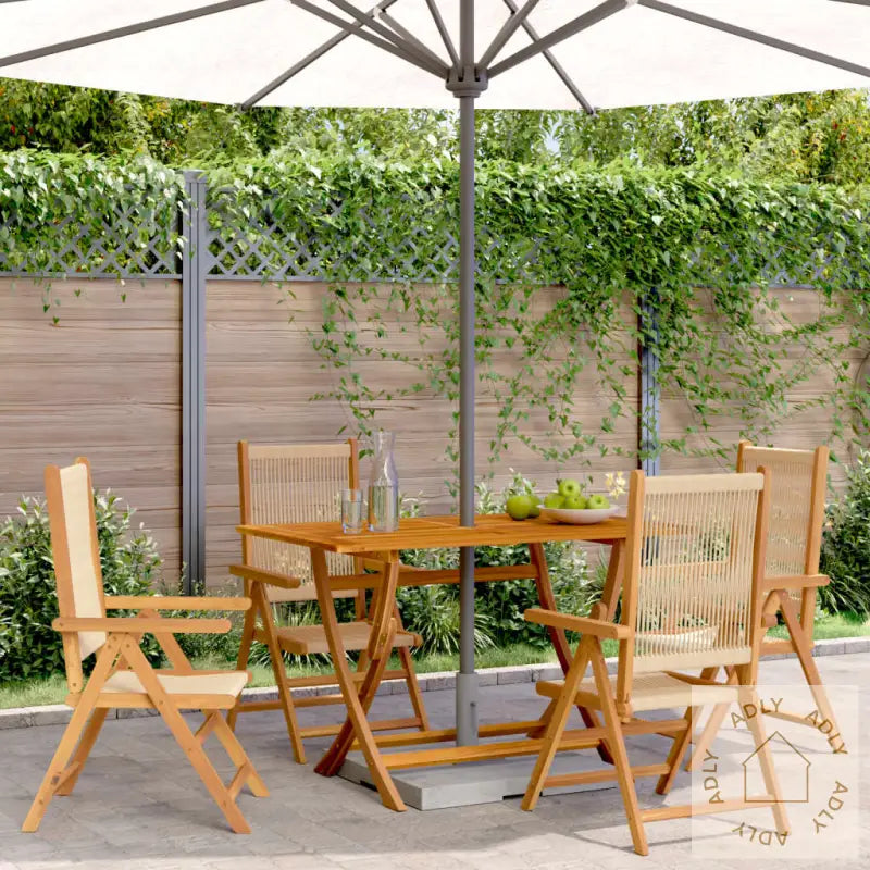 Lenestoler For Hage 4 Stk Beige Heltre Akasie