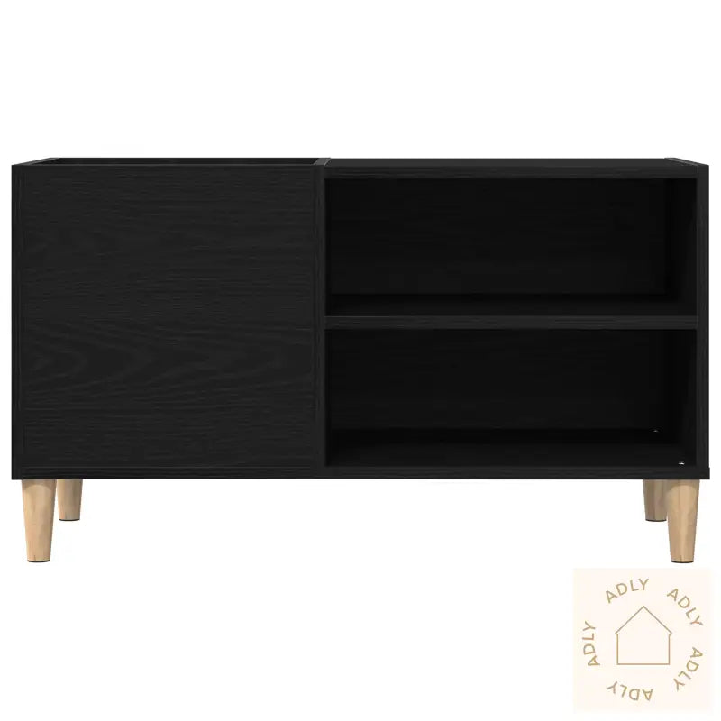 Record Cabinet Svart Eik 84,5X38X48 Cm Konstruert Tre