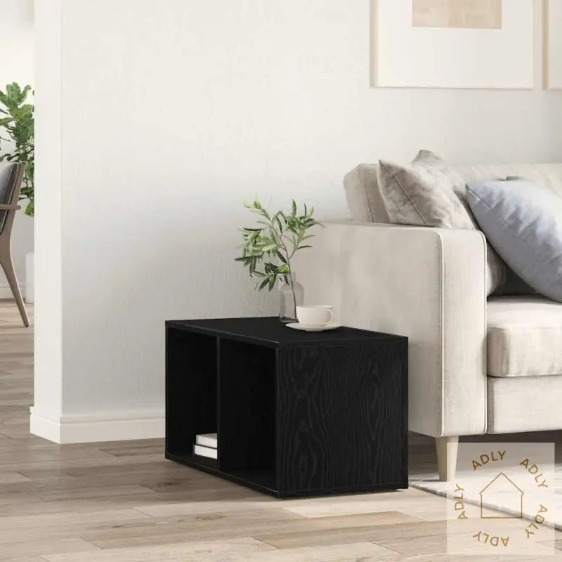 Lp Oppbevaringsboks Svart Eik 71X34X36 Cm Konstruert Tre