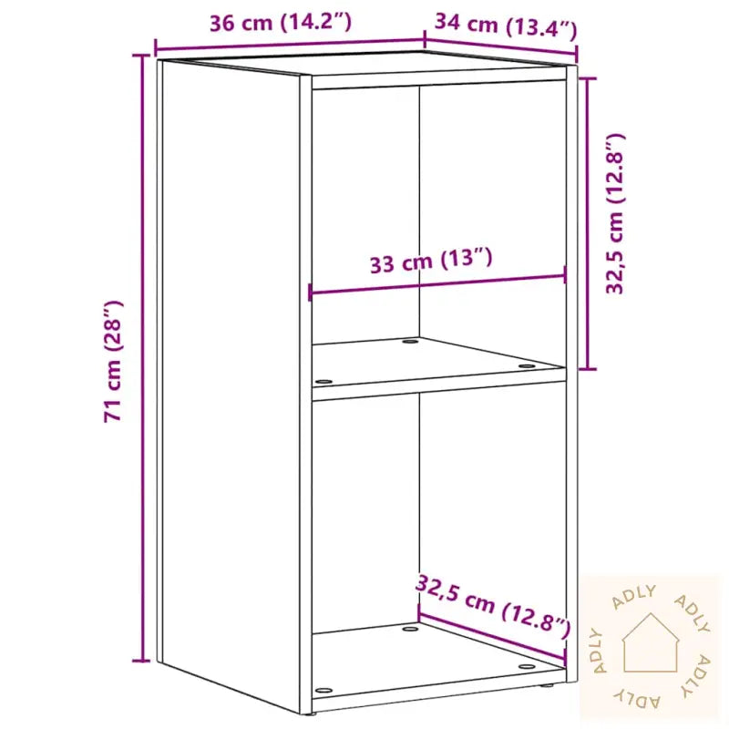 Lp Oppbevaringsboks Svart Eik 71X34X36 Cm Konstruert Tre