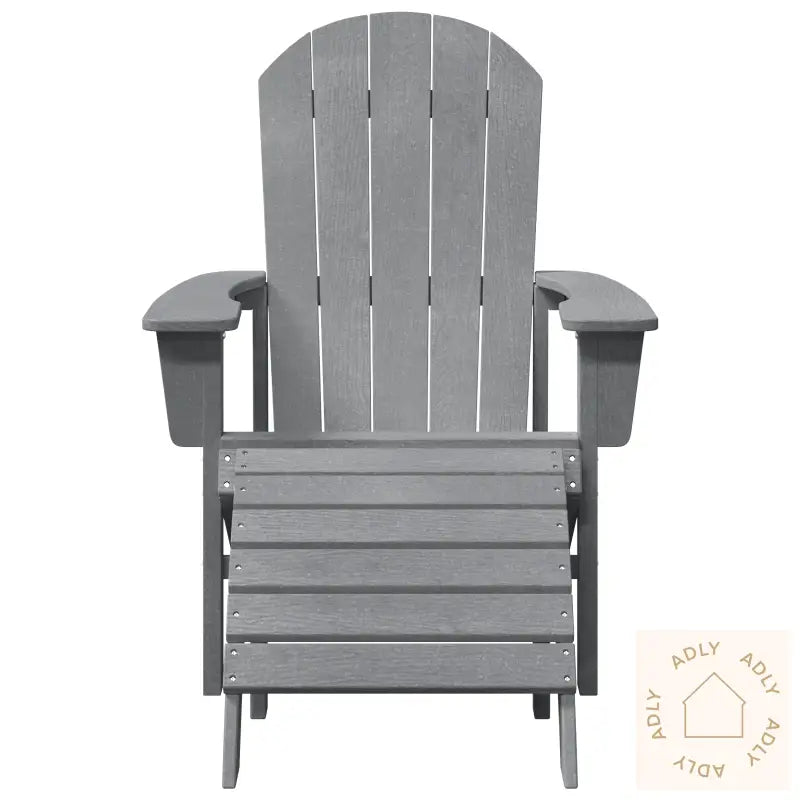 Adirondack Stoler Med Fotstøtte 2 Stk Lys Grå Hdpe