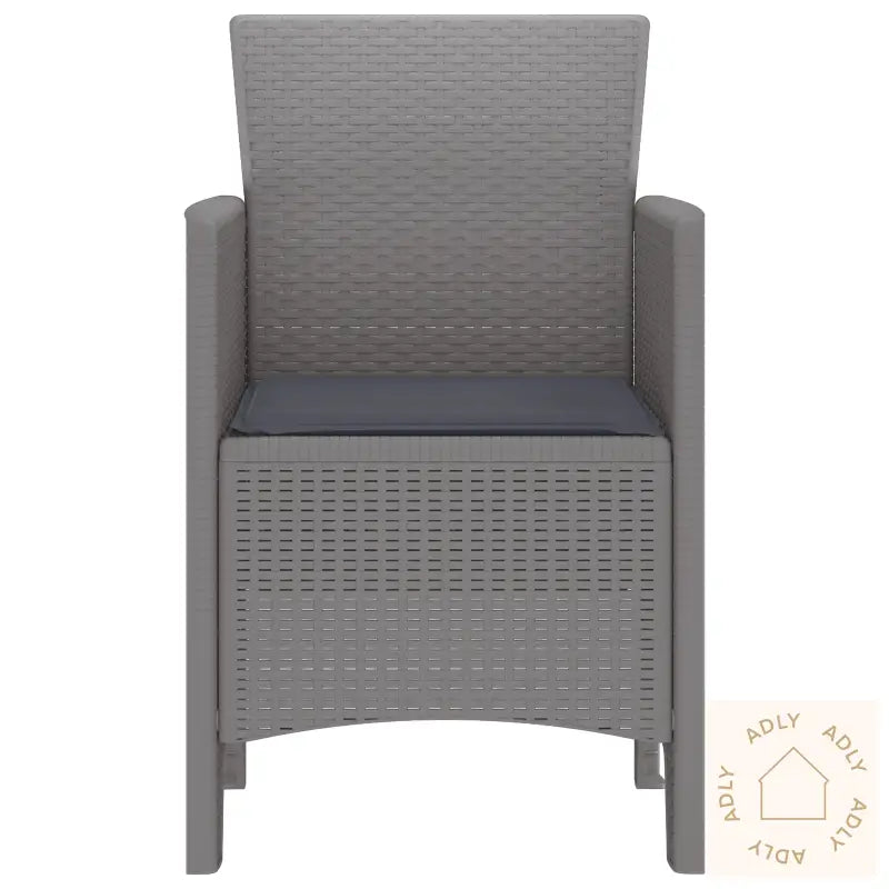 Hagemøbler Med Puter 2 Stk Lysegrå Poly Rattan