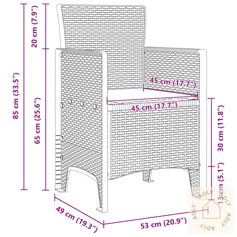 Hagemøbler Med Puter 2 Stk Lysegrå Poly Rattan