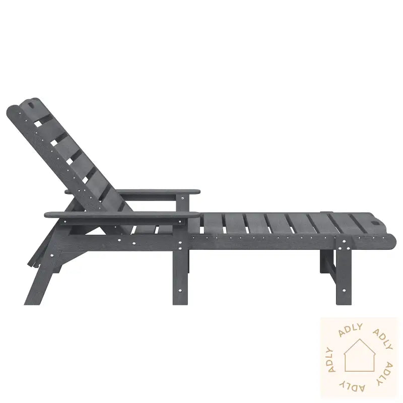 Solstol Lysegrå 53X162X98.5 Cm Hdpe