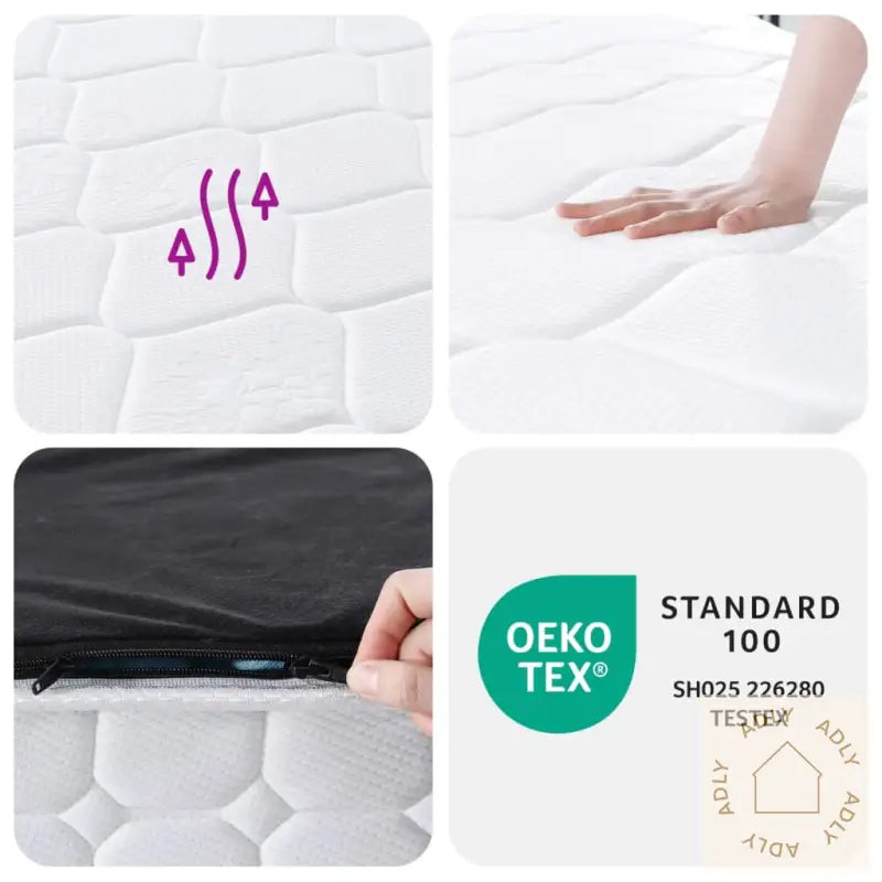 Madrass Med Pocketfjær Middels Fast 90X200 Cm