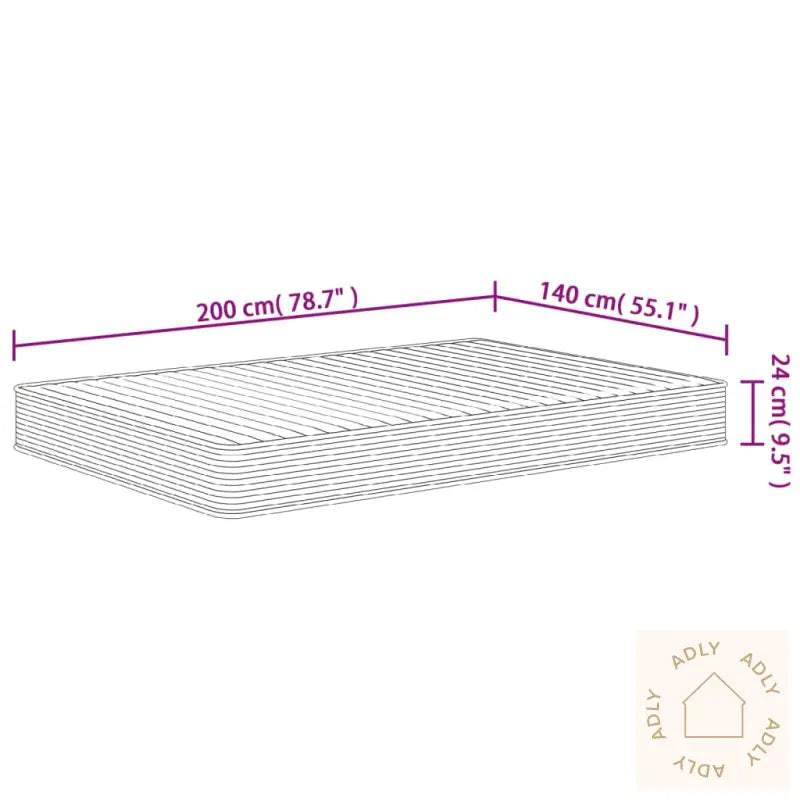 Skummadrass Middels Myk 140X200 Cm