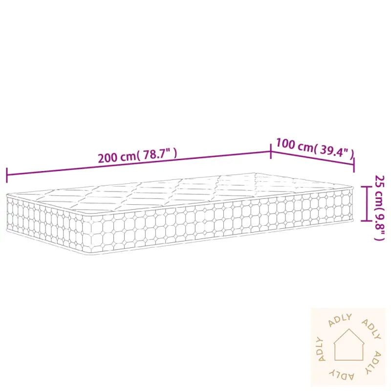 Madrass Med Pocketfjær Middels Fast 100X200 Cm