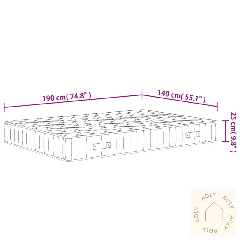 Madrass Med Pocketfjær Middels Fast 140X190 Cm