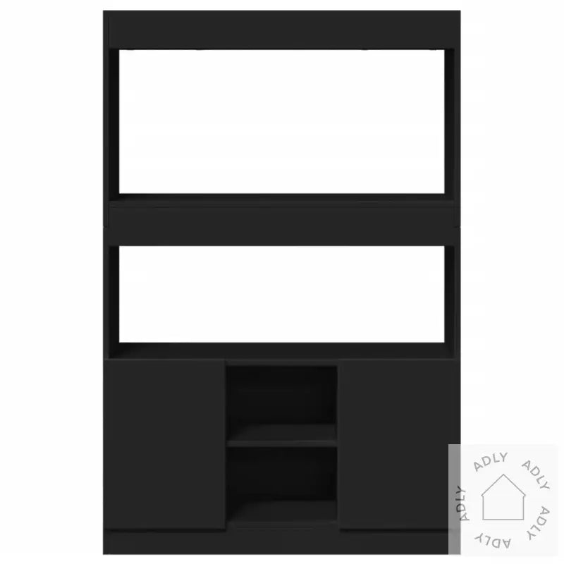 Highboard Svart 92X33X140 Cm Konstruert Tre