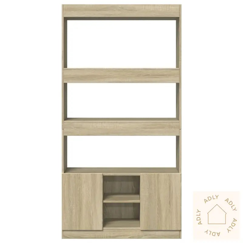 Highboard Sonoma Eik 92X33X180 Cm Konstruert Tre