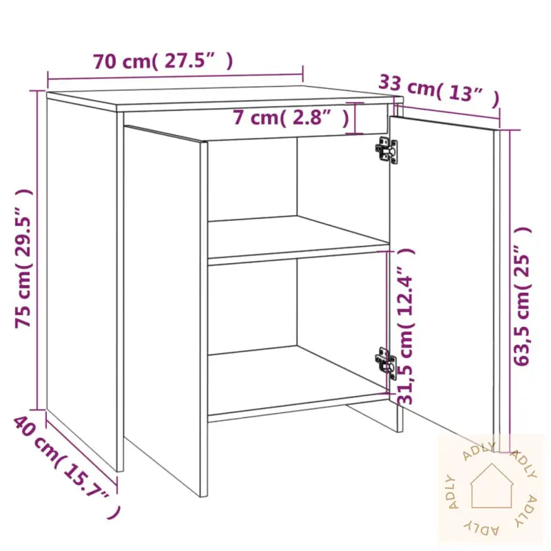 Skjenker 3 Stk Sonoma Eik Konstruert Tre
