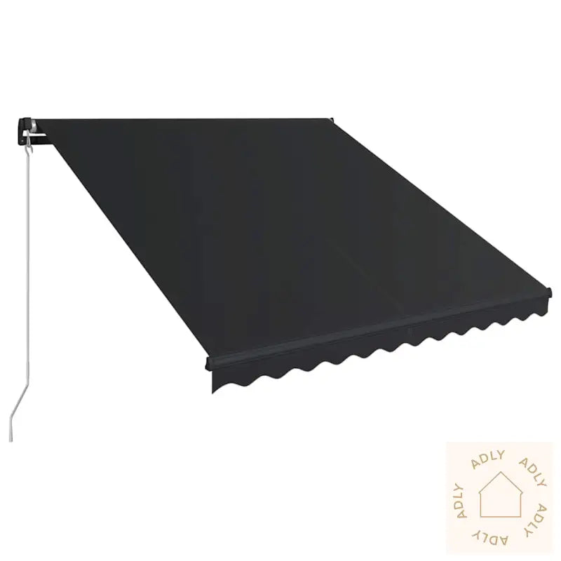 Manuell Uttrekkbar Markise Med Led 300X250 Cm Antrasitt