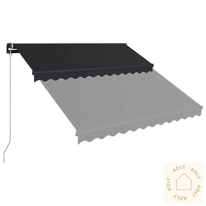 Manuell Uttrekkbar Markise Med Led 300X250 Cm Antrasitt