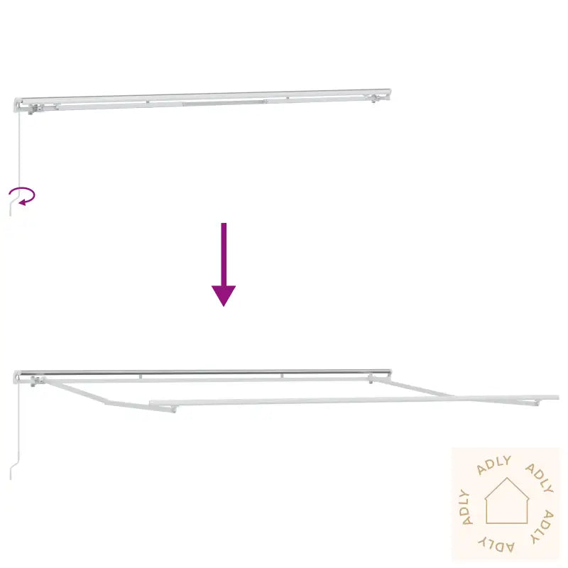 Manuell Uttrekkbar Markise Beige 3X2.5M