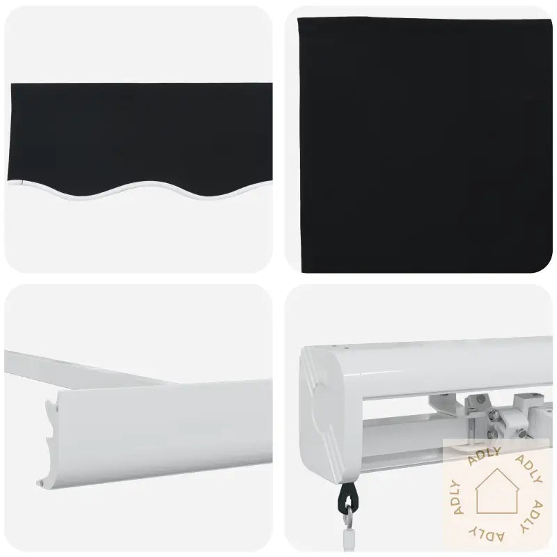 Manuell Uttrekkbar Markise Svart 500X300 Cm