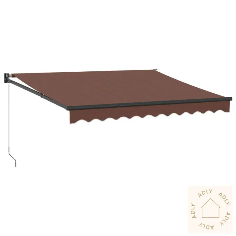 Manuell Uttrekkbar Markise Brun 300X250 Cm