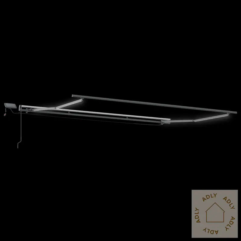 Manuell Uttrekkbar Markise Med Led Rød 450X350 Cm