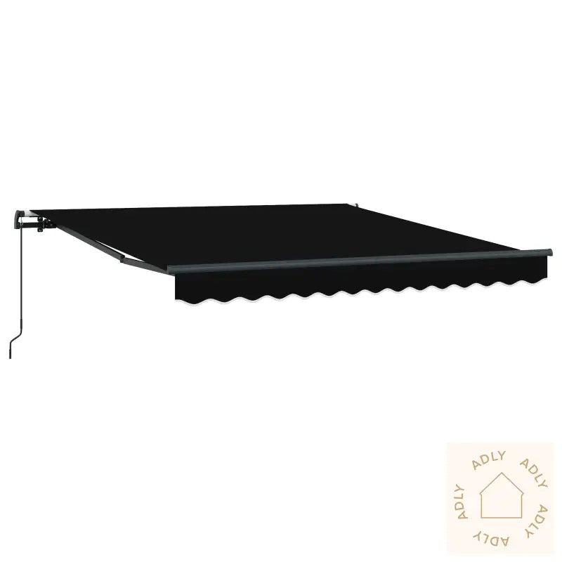 Manuell Uttrekkbar Markise Svart 350X250 Cm
