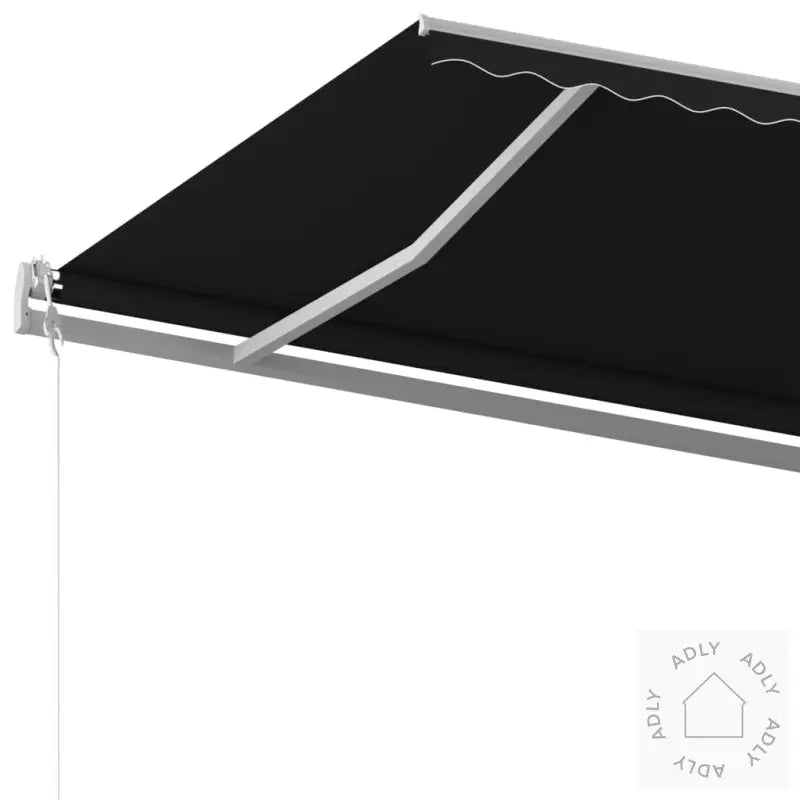 Manuell Uttrekkbar Markise Med Stolper 6X3,5 M Antrasitt