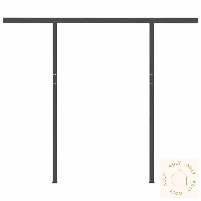 Manuell Uttrekkbar Markise Med Led 3,5X2,5 M Kremhvit